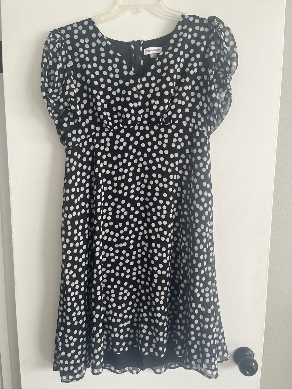 Calvin Klein Black and White Polka Dot Dress